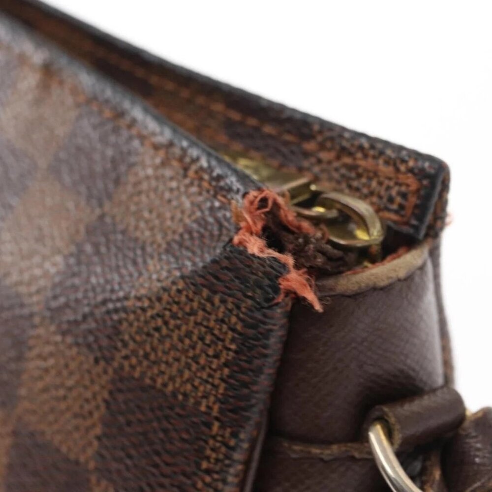 LOUIS VUITTON Damier Ebene Trousse Makeup Pouch N51982 LV Auth 156698 - Picture 11 of 15